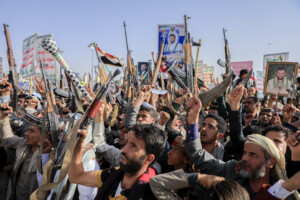 middle east houthis claim responsibility for missile launch against israel and us ship
