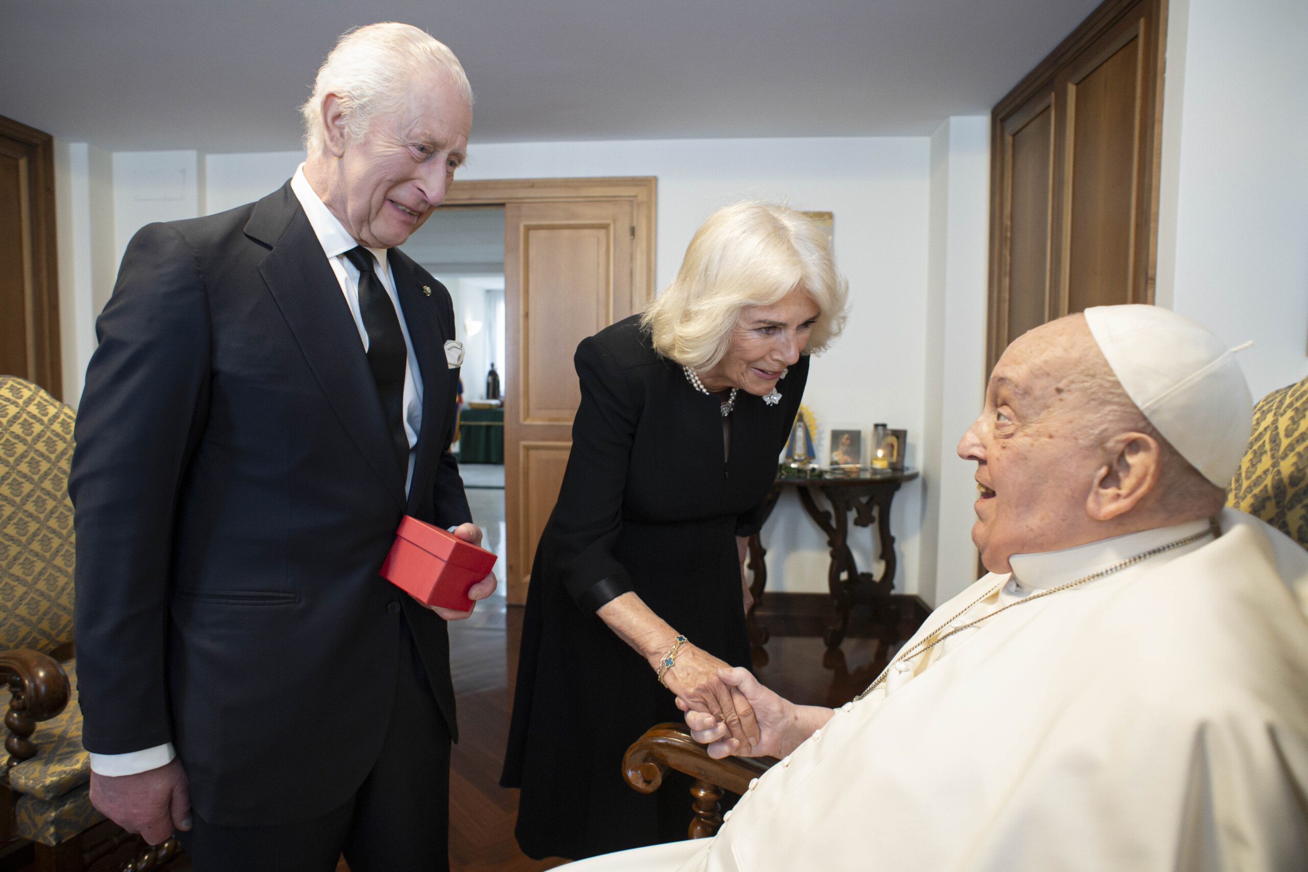 holy see releases photo of popes meeting with king charles scaled