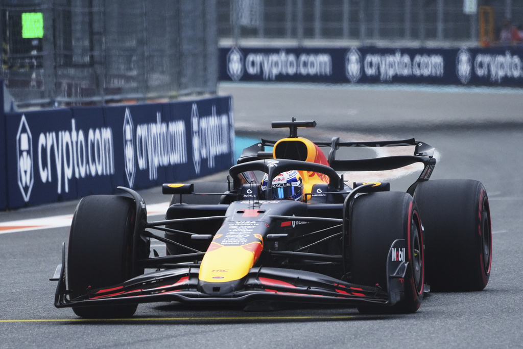 f1 miami grand prix verstappen on pole ahead of norris and antonelli leclerc 8th