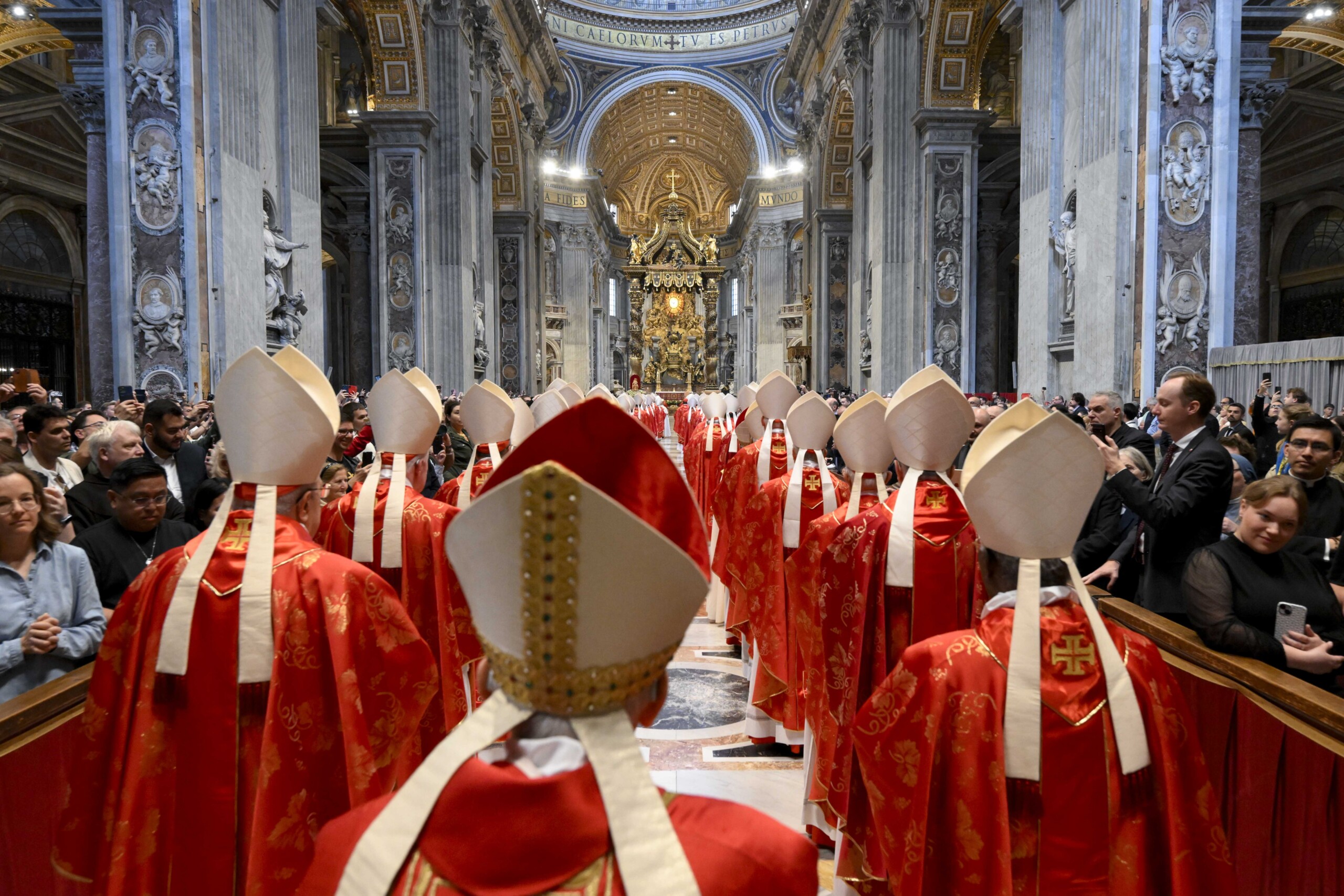 conclave cardinals enter the sistine chapel scaled