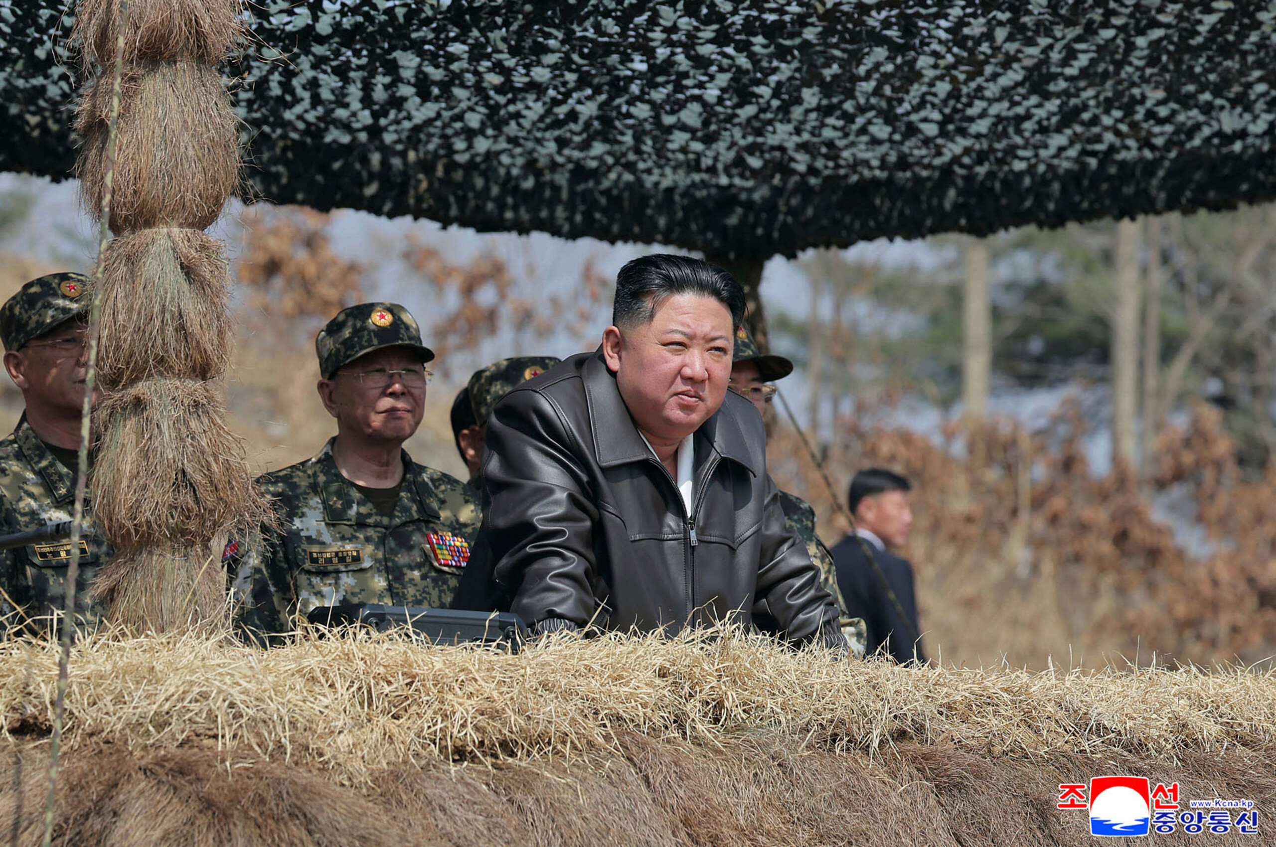 north korea kim jong un attends exercises against nuclear attacks scaled