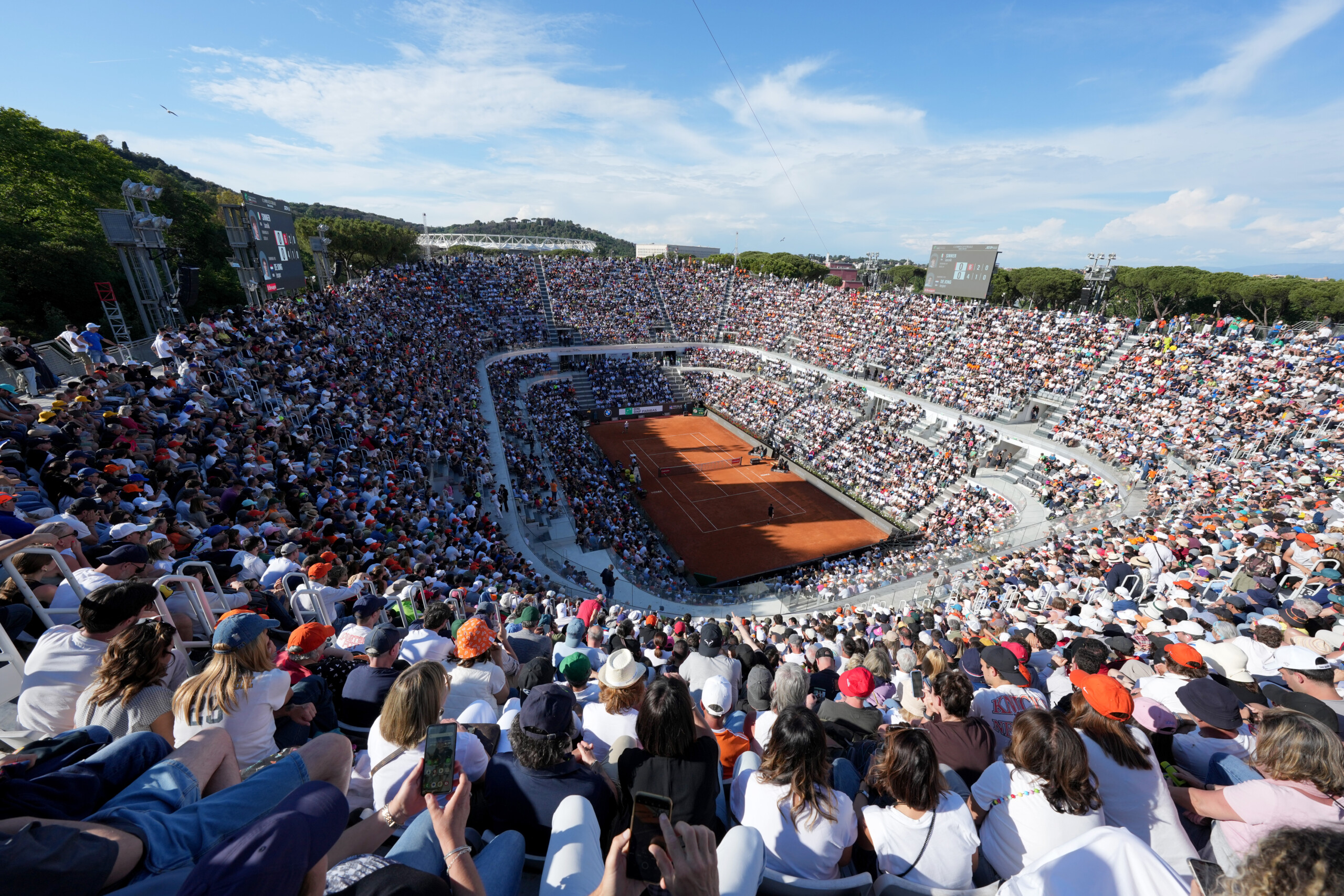 italian open central court set for renovation roof construction to begin next year scaled