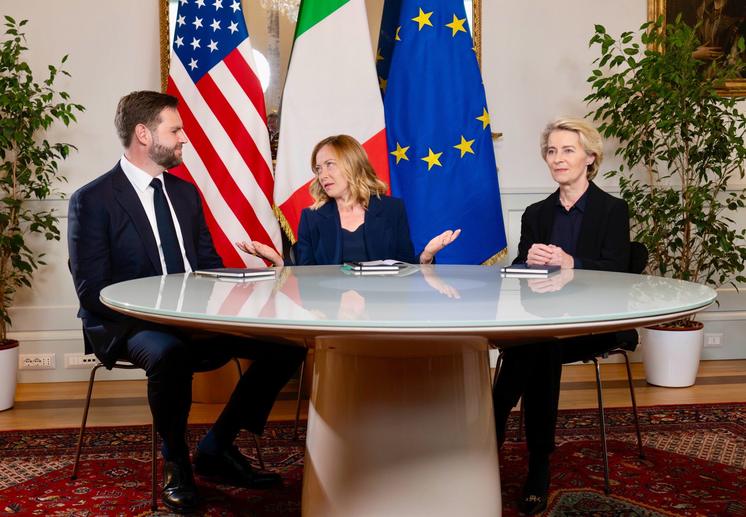 tariffs von der leyen positive meeting with vance confident about agreement scaled