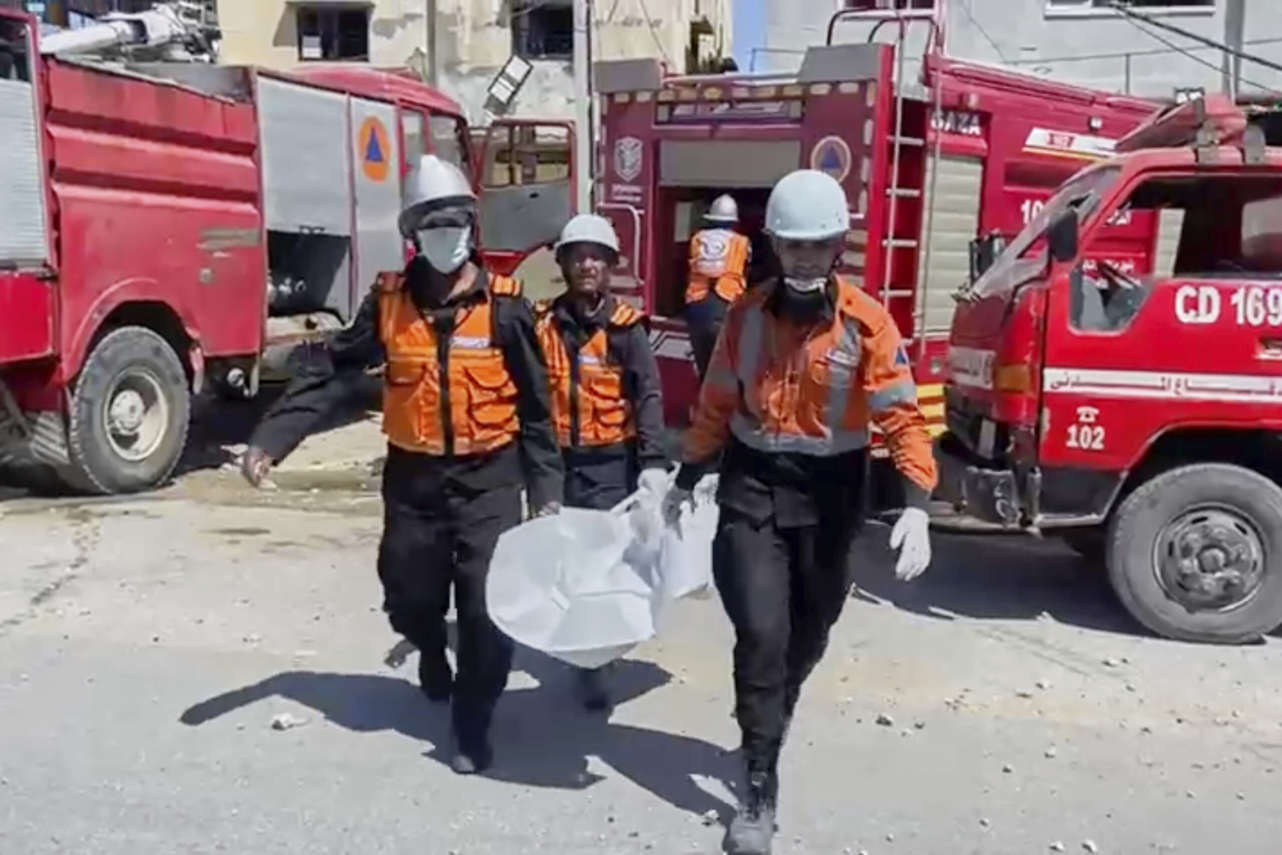 red cross two staff members killed in raid in khan younis scaled