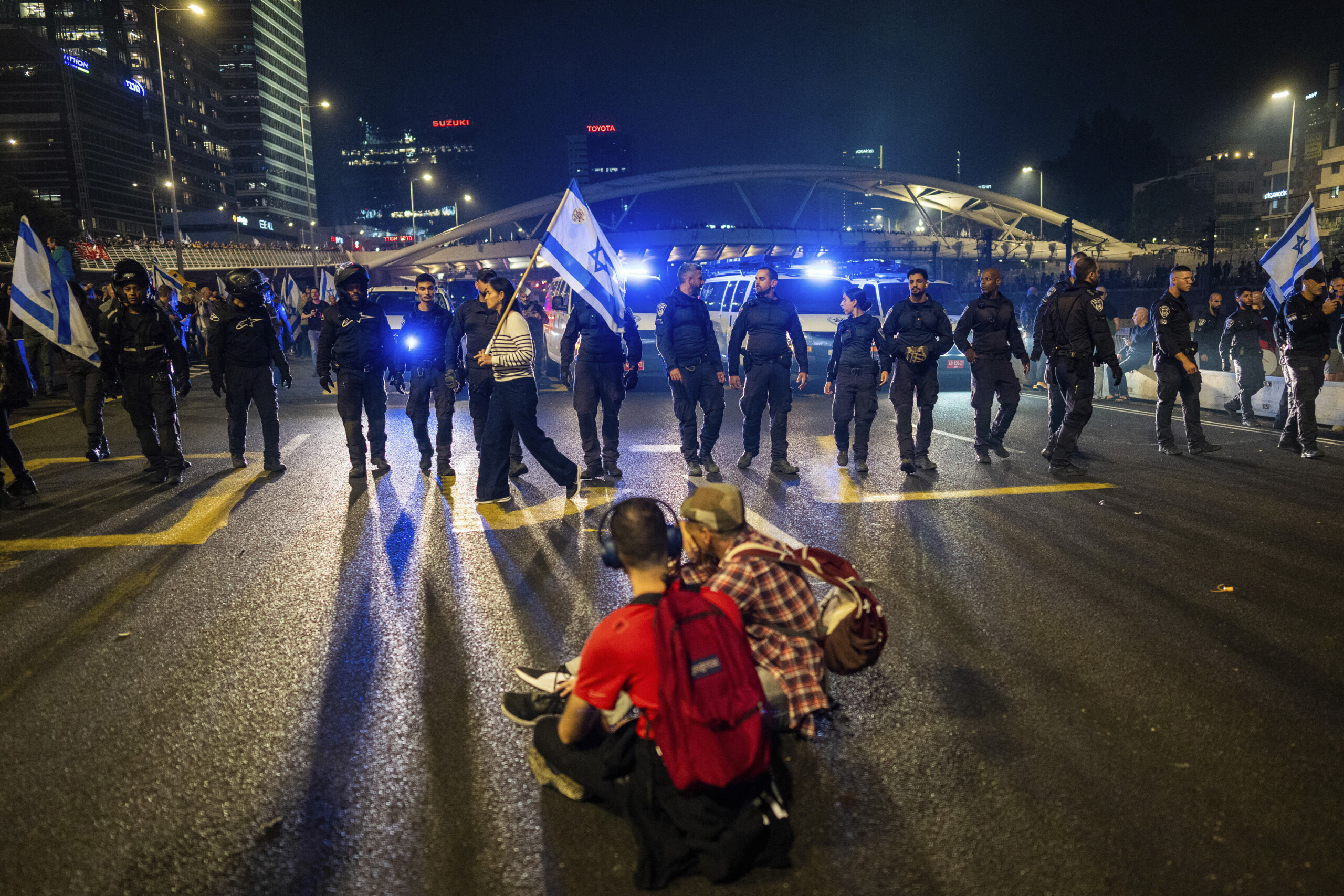 middle east 600 days since 7 october protesters block road in tel aviv scaled