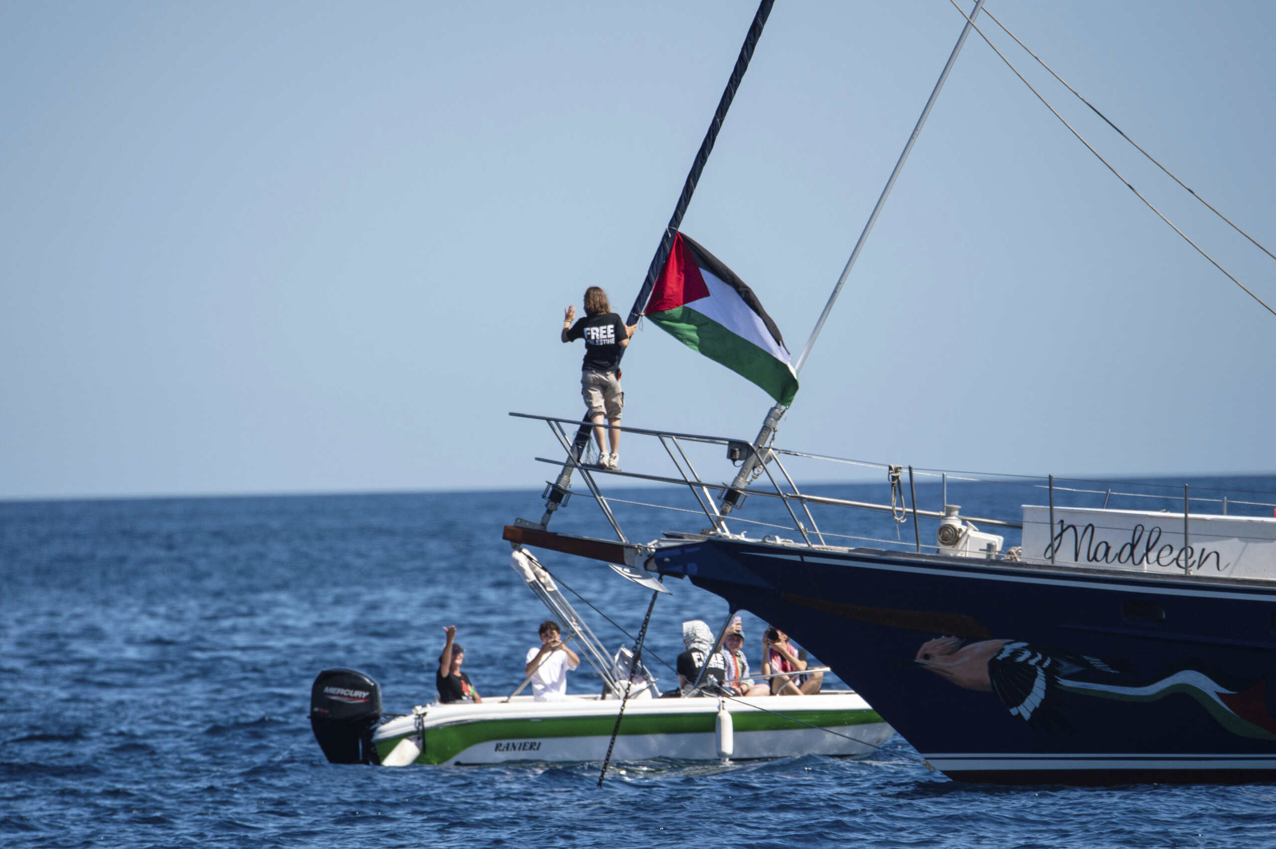 gaza the freedom flotilla ship handala has set sail from syracuse loaded with humanitarian aid scaled