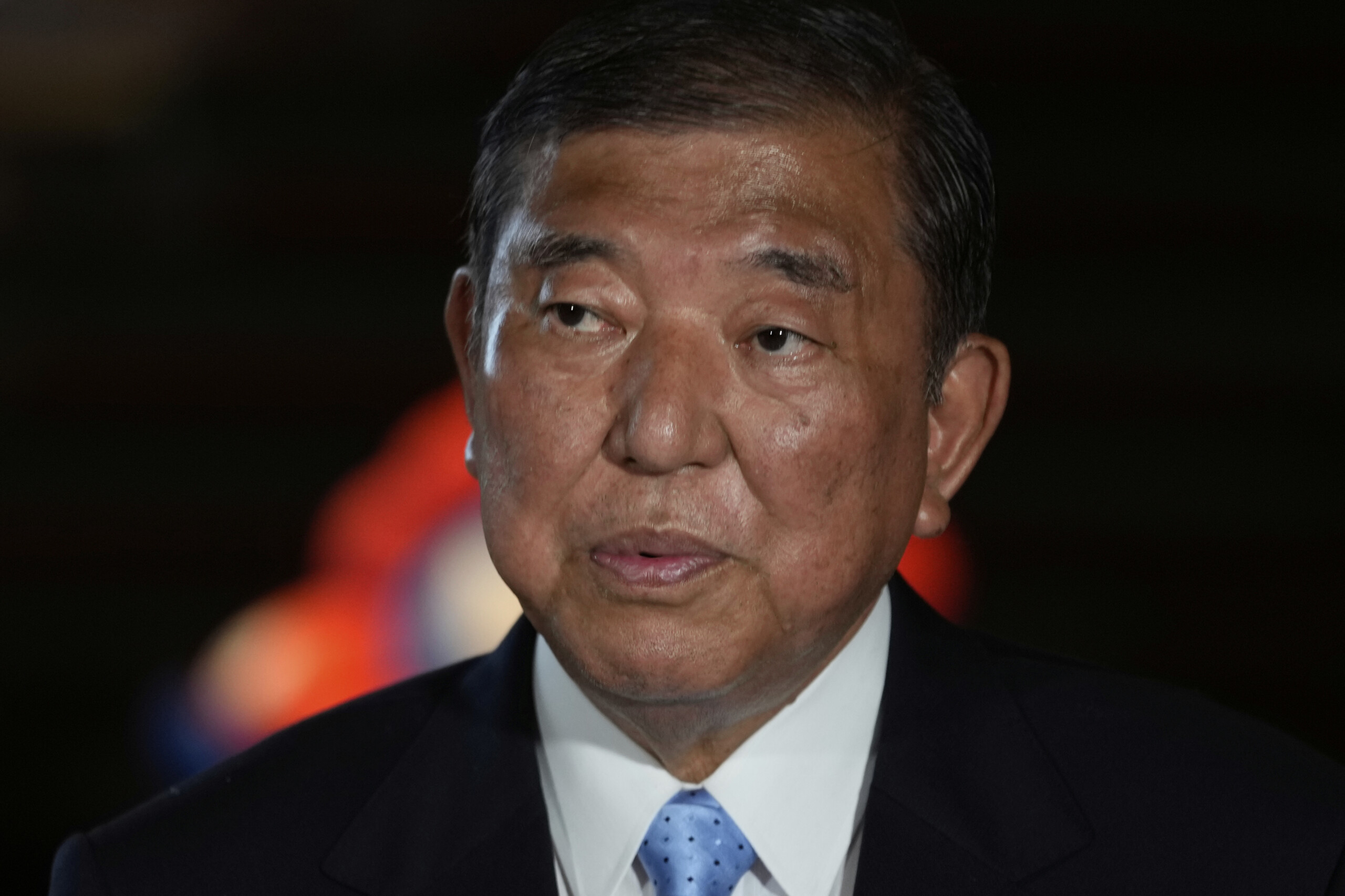 japan exit polls prime minister ishibas coalition risks losing its majority scaled