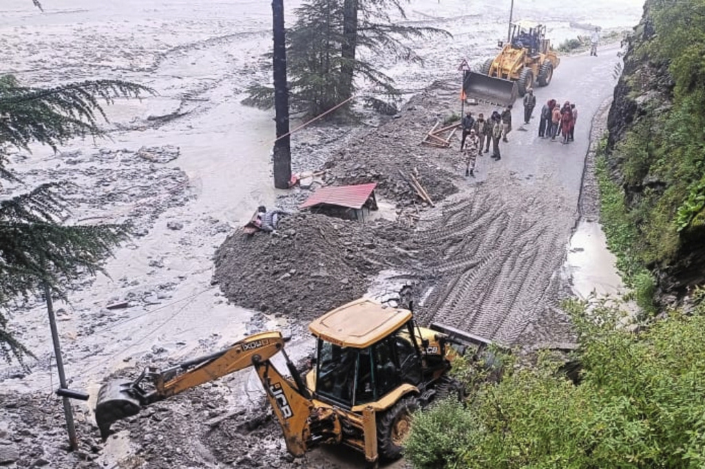 india flooding in the north of the country dozens missing
