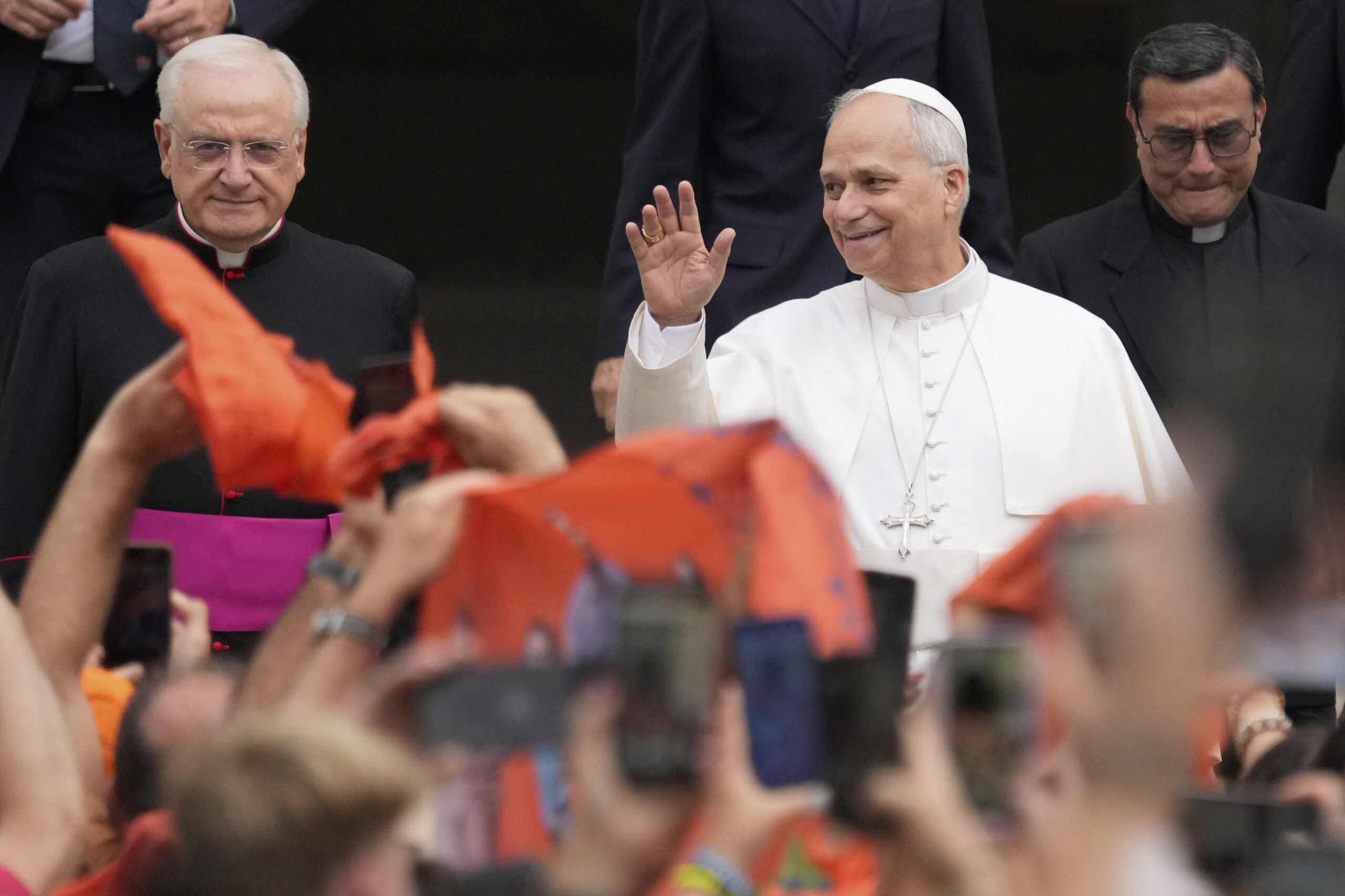 pope leo xiv let us not resign ourselves to the logic of conflict and weapons scaled
