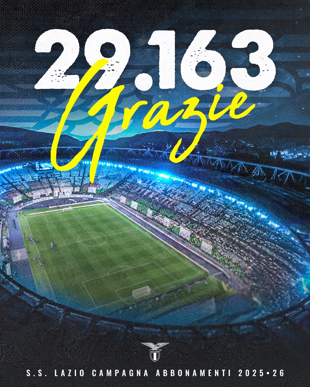 football lazio over 29000 season tickets sold the club to fans thank you