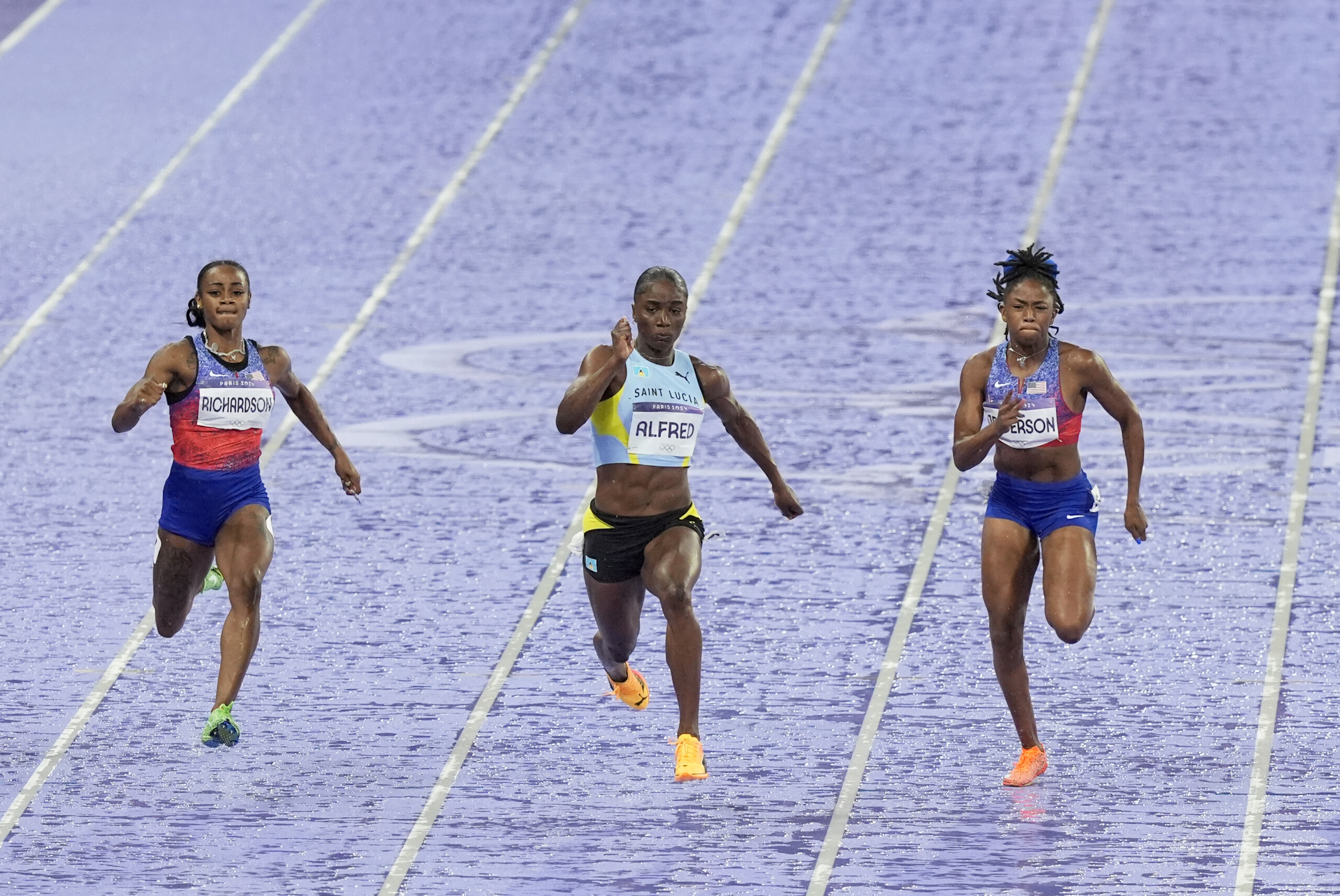 athletics world championships gold for american jefferson wooden in the 200 meters scaled