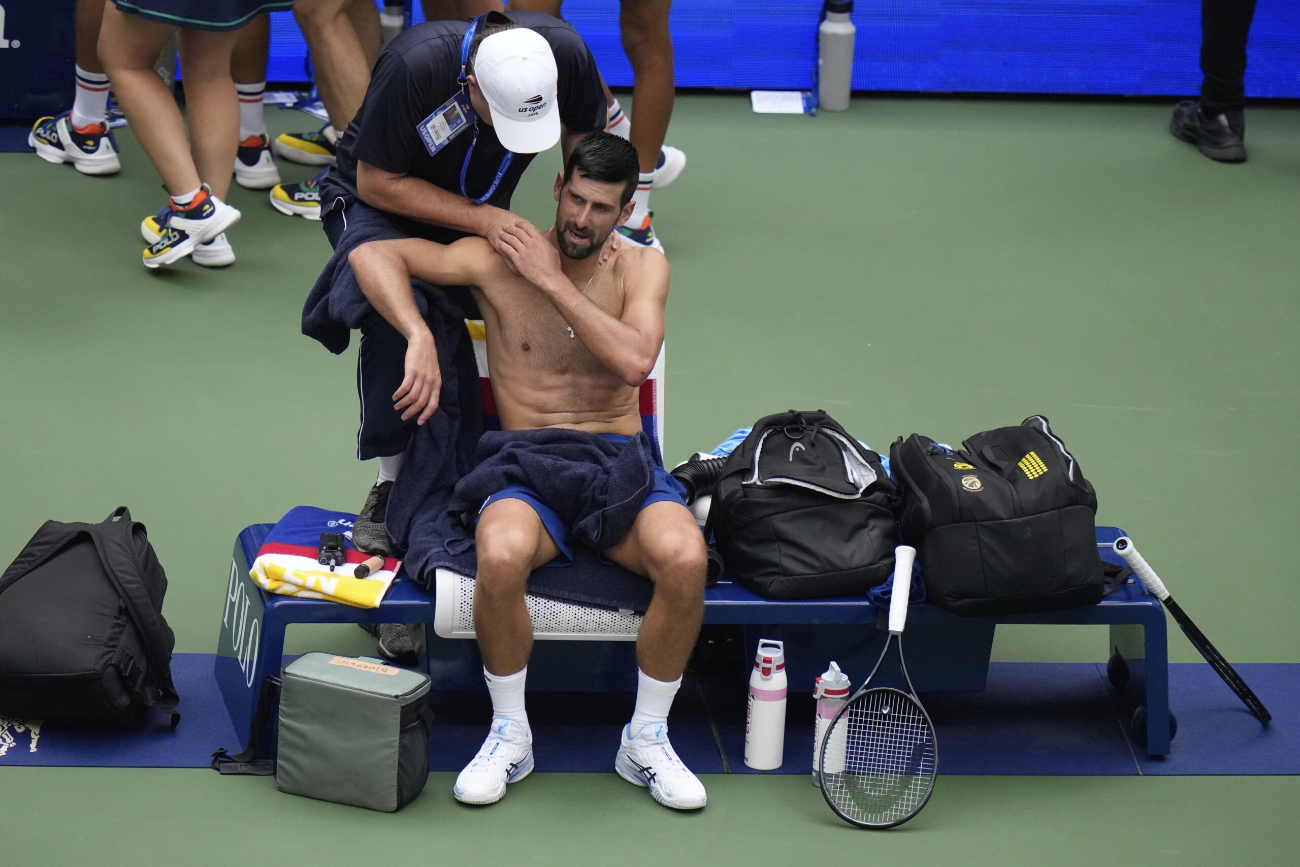 djokovic exhausted on the court in shanghai forced into a third set scaled