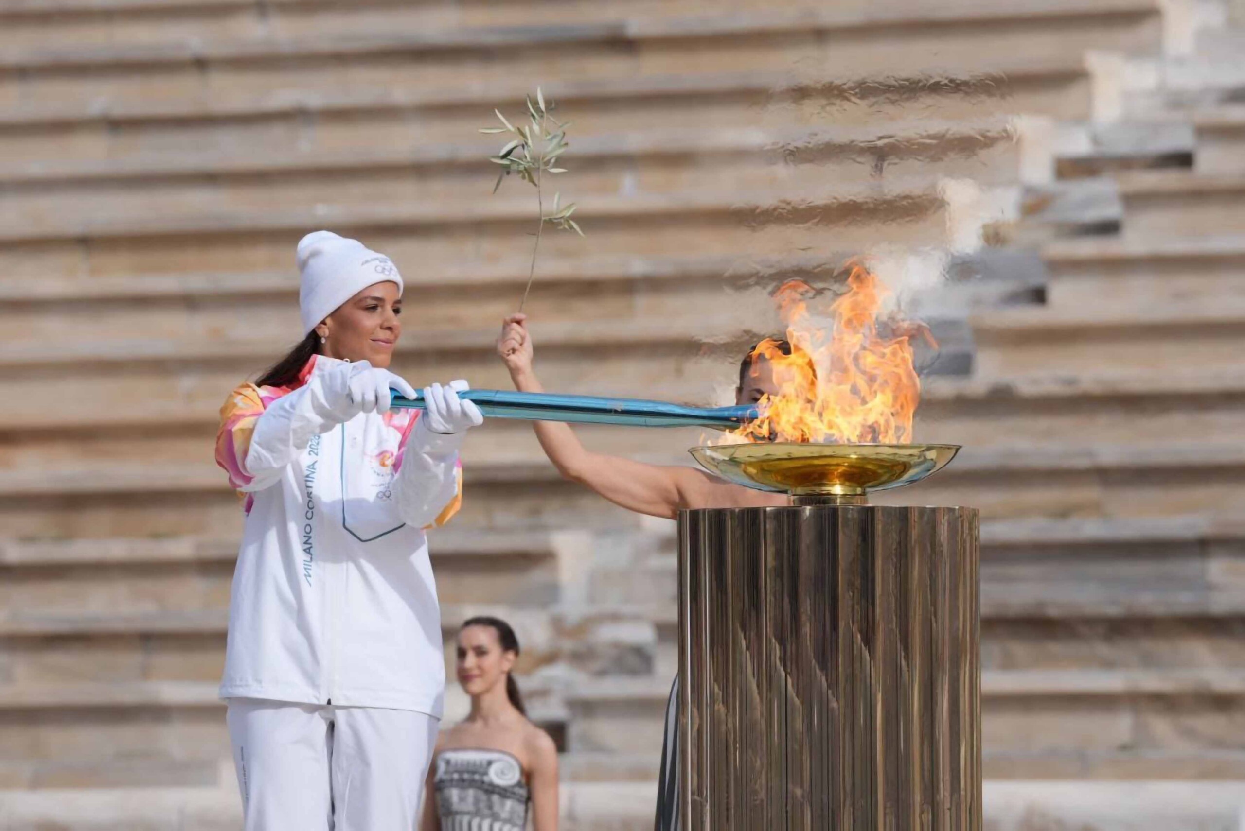 milan cortina olympic flame delivered to italy scaled