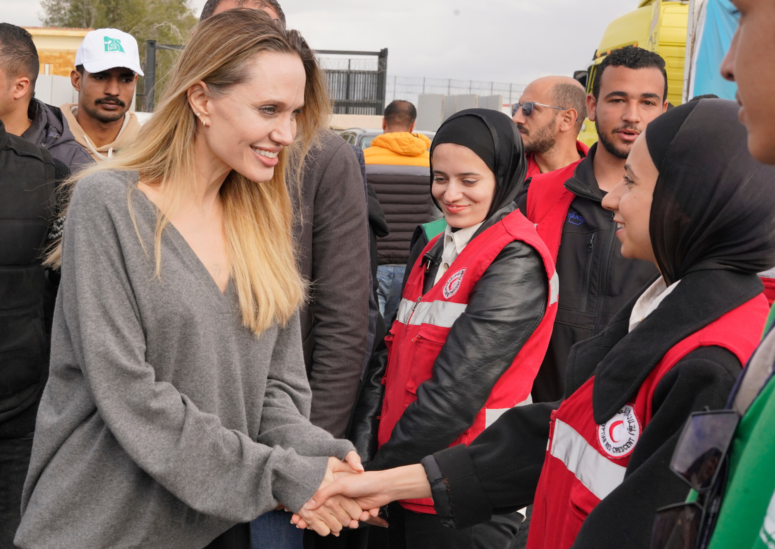 gaza angelina jolie visits the rafah crossing scaled