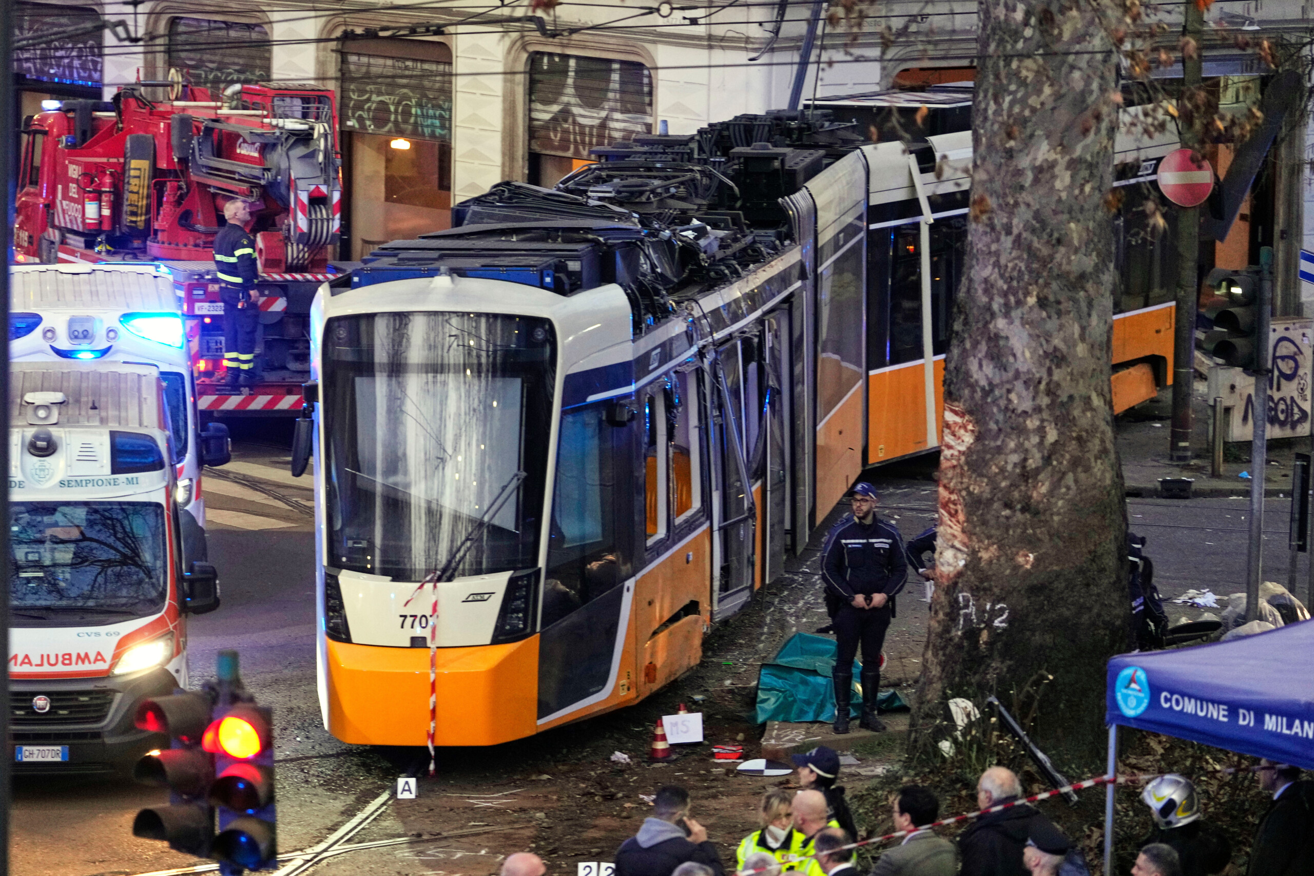 tram derails in milan driver admits feeling unwell mobile phone seized scaled