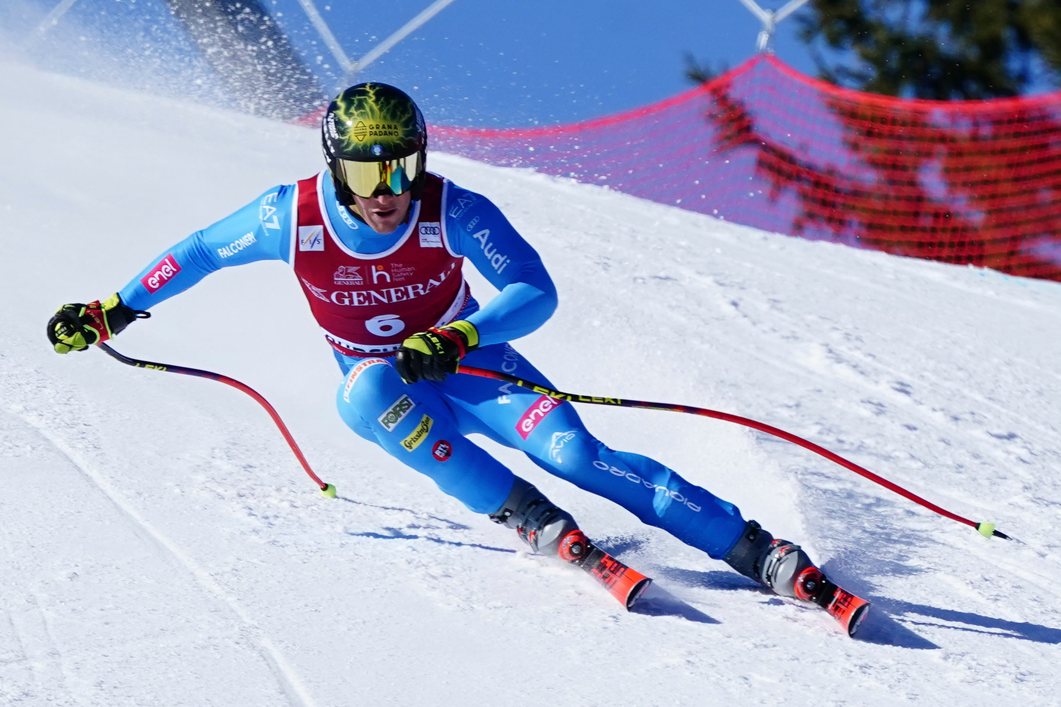 skiing world cup franzoni finishes second behind kriechmayr in the courchevel downhill odermatt wins the cup