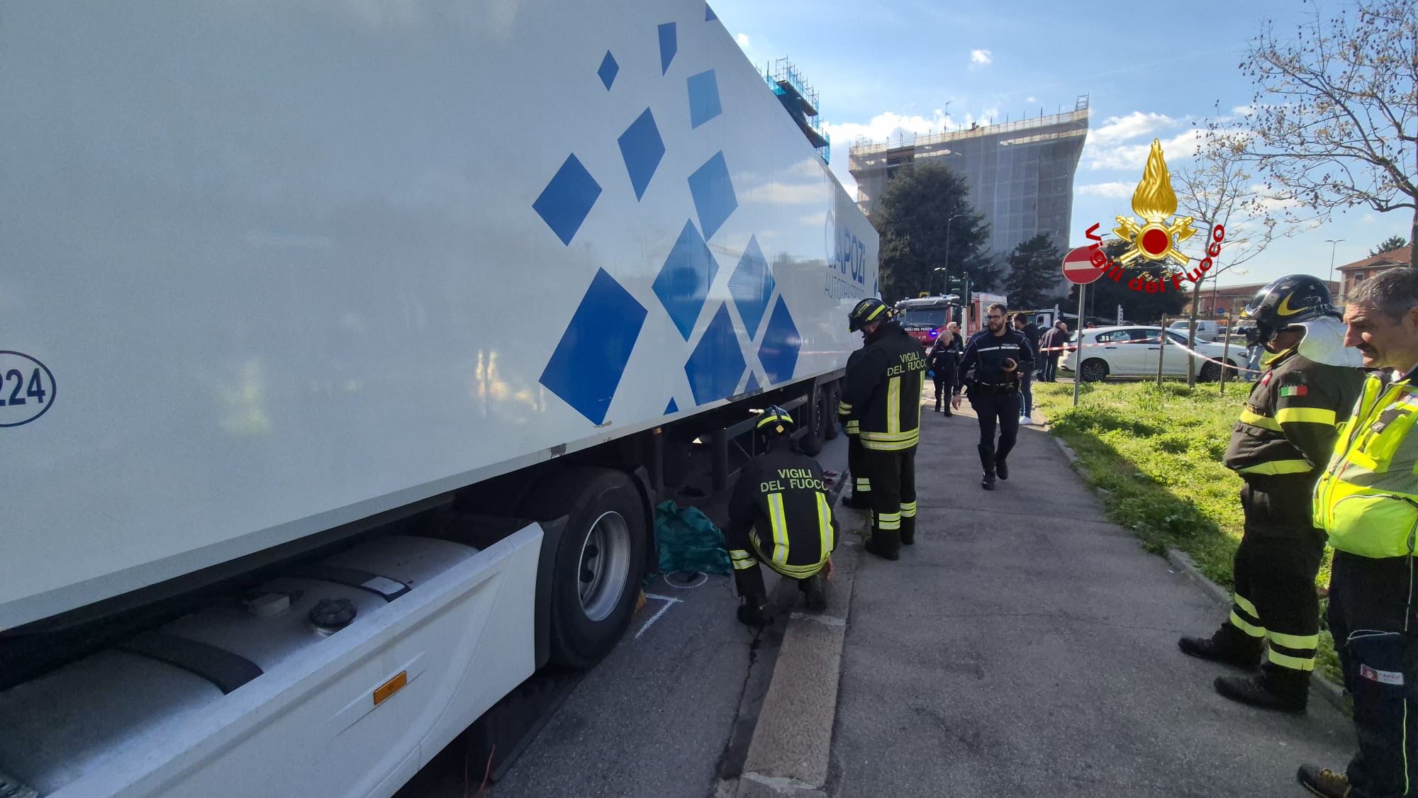 road accidents truck hits and kills pedestrian in milan