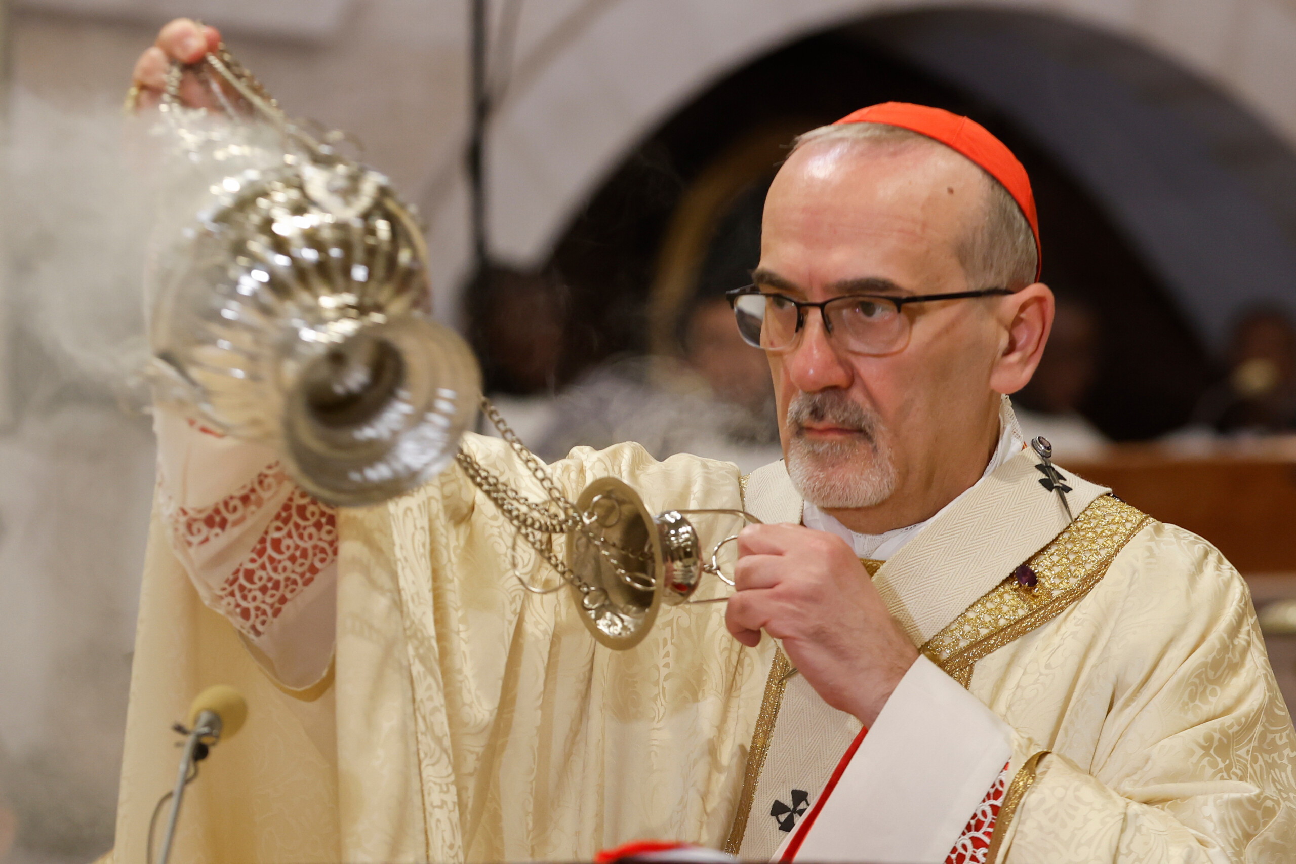 jerusalem cardinal pizzaballa prevented from entering the holy sepulchre scaled