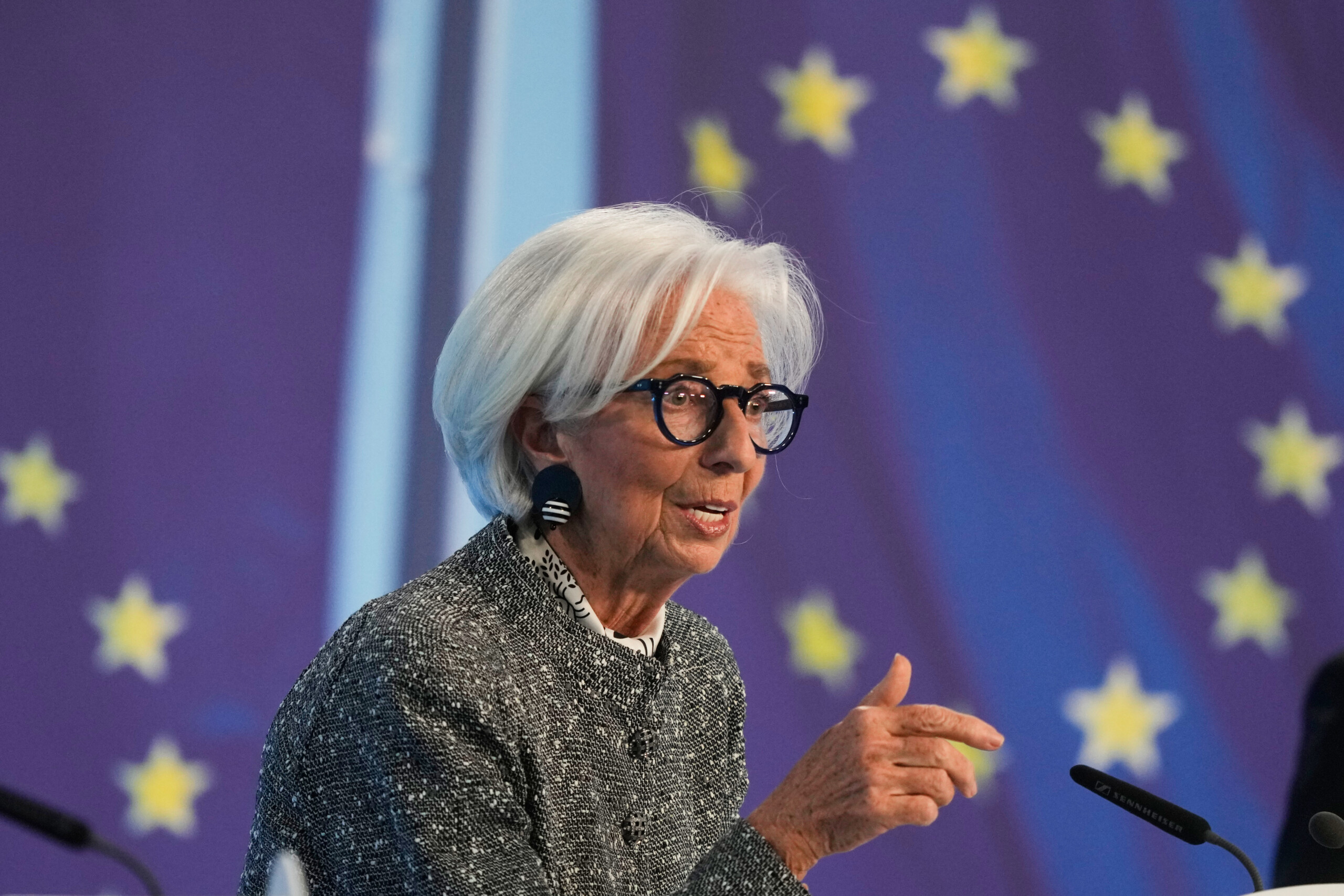 ecb lagarde eu economy is between baseline and adverse scenarios we depend on data scaled