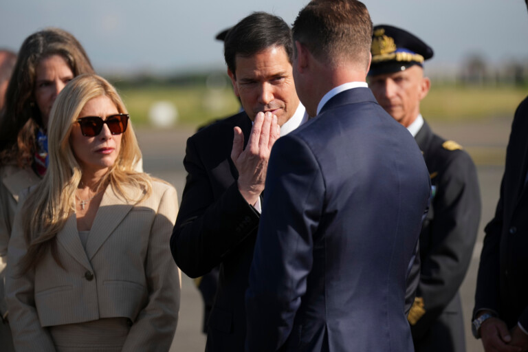 vatican rubio arrives at the holy see for a meeting with pope leo xiv