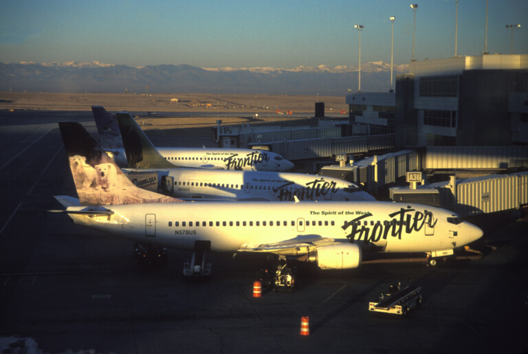 usa frontier airlines plane hits pedestrian on runway during takeoff from denver