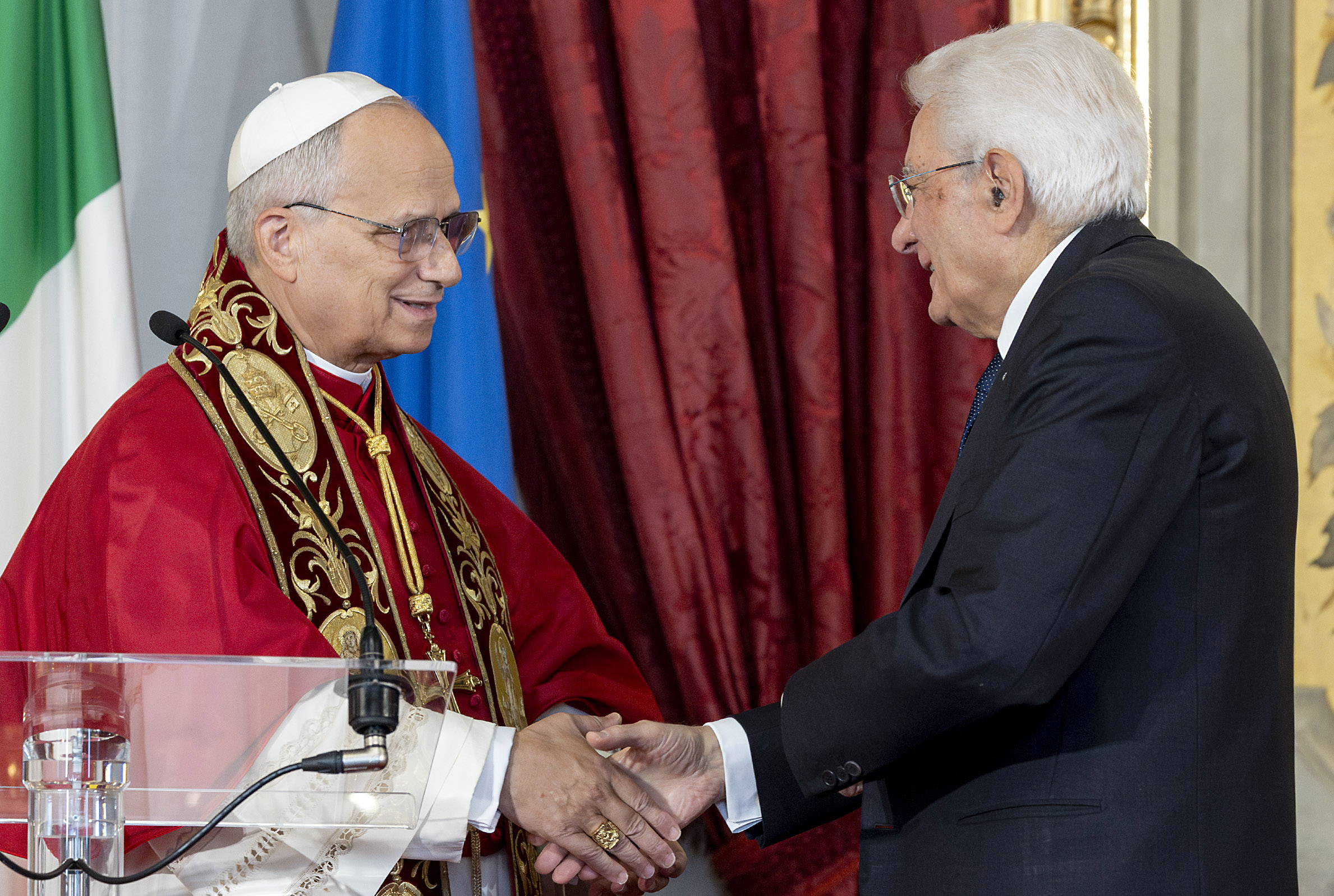 mattarella to pope leo xiv thank you for your thoughtful support of the italian people