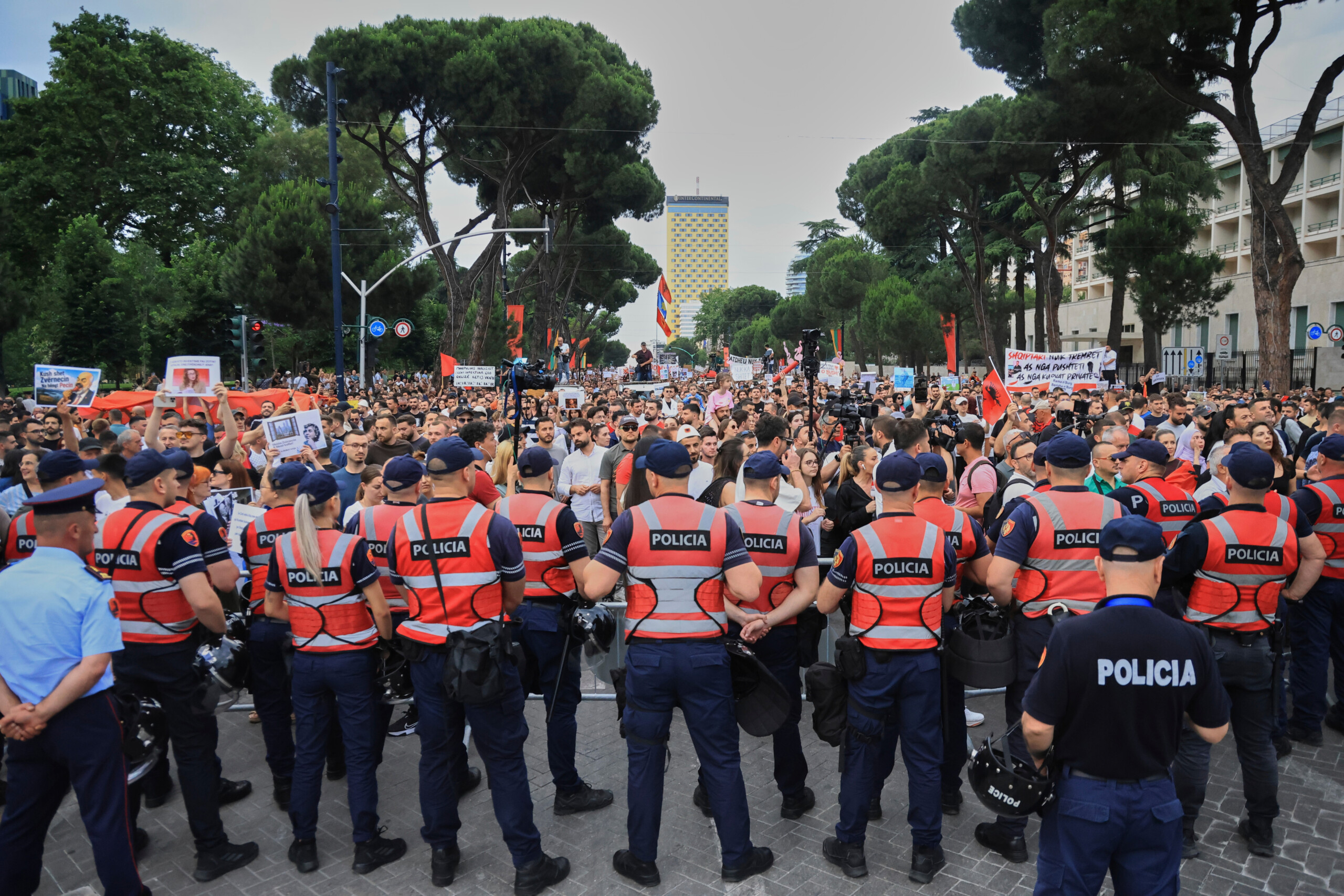 albania further protests in tirana against kushners luxury resort scaled