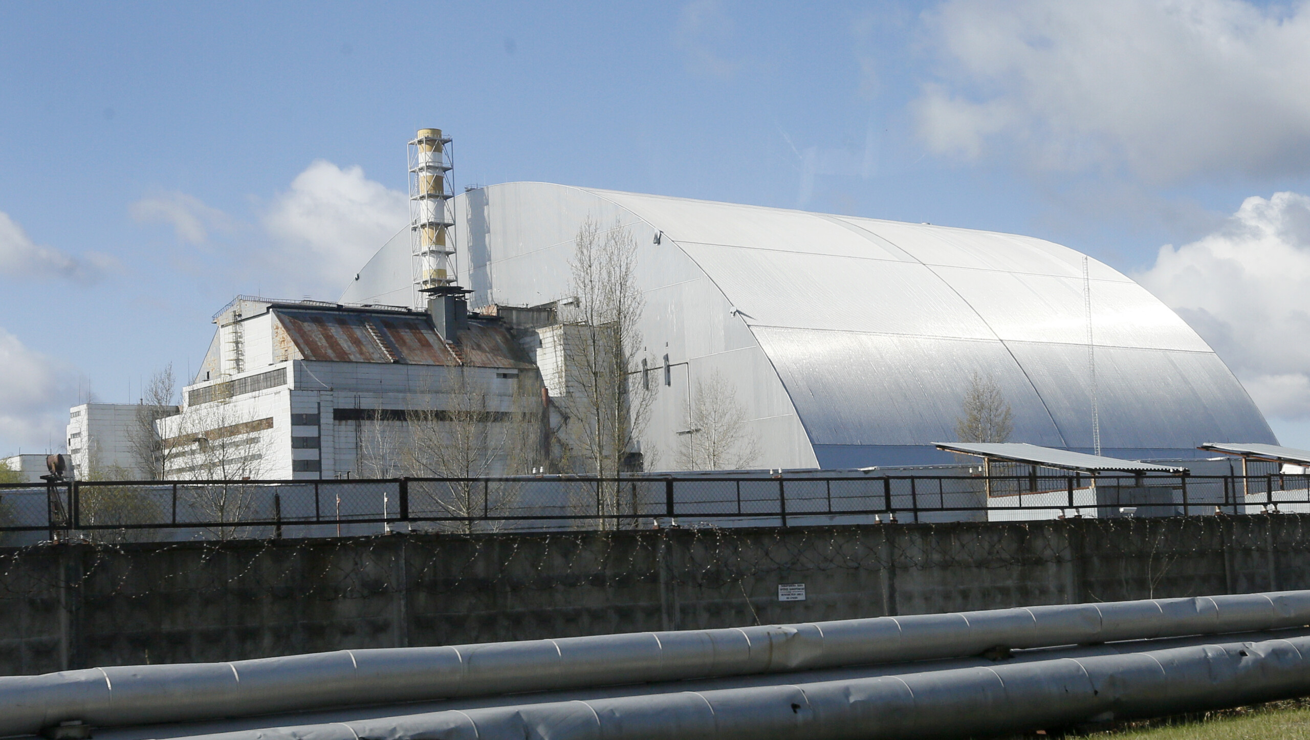 russian drone strikes chernobyl waste storage facility radiation levels within limits scaled